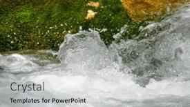  Presentation with stream - PPT layouts enhanced with splashes-of-water-and-foam background and a  colored foreground