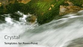  Presentation with stream - PPT theme with splashes-of-water-and-foam background and a  colored foreground