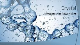  Presentation with dna molecule - Presentation theme enhanced with splashes-of-water-shaped background and a light blue colored foreground