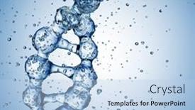  Presentation with dna molecule - Theme featuring splashes-of-water-shaped background and a light blue colored foreground