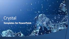  Presentation with dna molecule - Presentation enhanced with splashes-of-water-shaped background and a ocean colored foreground