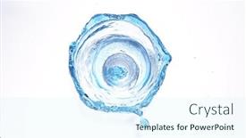  Presentation with water - Theme having splashes-of-water background and a cool aqua colored foreground