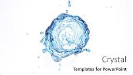  Presentation with pure splash water - Amazing PPT layouts having splashes-of-water backdrop and a white colored foreground