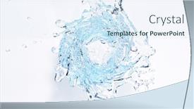  Presentation with water - Audience pleasing PPT layouts consisting of splashes-of-water backdrop and a sky blue colored foreground