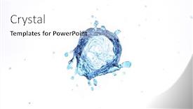  Presentation with pure splash water - Presentation theme featuring splashes-of-water background and a white colored foreground