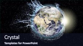  Presentation with nasa - Slides enhanced with splashes water around itself collage background and a wine colored foreground