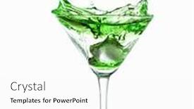  Presentation with alcohol - Slide deck consisting of splashing alcohol background and a white colored foreground