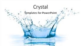  Presentation with five sided blue to white - Presentation theme consisting of splashing blue water on white background and a white colored foreground