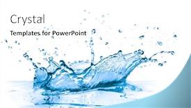 Presentation with blue water - PPT layouts having splashing-blue-water-on-white background and a white colored foreground