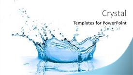  Presentation with blue water - Audience pleasing presentation consisting of splashing-blue-water-on-white backdrop and a white colored foreground