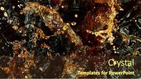  Presentation with splashing - Beautiful presentation featuring splashing-cola-or-ice-tea backdrop and a tawny brown colored foreground