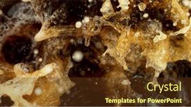  Presentation with splashing - Slide set consisting of splashing-cola-or-ice-tea background and a tawny brown colored foreground