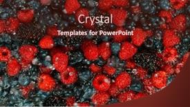  Presentation with splashing - Presentation theme having splashing-fresh-berries-top-shot background and a tawny brown colored foreground