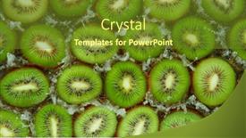  Presentation with cinematic - Presentation theme having splashing-fresh-kiwi-filmed background and a tawny brown colored foreground