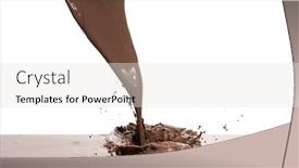  Presentation with hot chocolate - Audience pleasing slides consisting of splashing-hot-chocolate-isolated backdrop and a white colored foreground