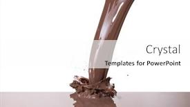 Presentation with hot chocolate - PPT theme consisting of splashing-hot-chocolate-isolated background and a white colored foreground
