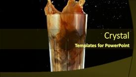  Presentation with splashing - Amazing presentation having splashing-ice-coffee-drink backdrop and a wine colored foreground