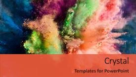  Presentation with holi - Amazing PPT layouts having splashing in the air festival backdrop and a red colored foreground