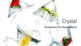  Presentation with splashing - Colorful slides enhanced with splashing into a martini glass backdrop and a white colored foreground