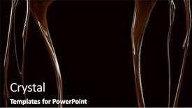  Presentation with splashing - Cool new PPT theme with splashing-melted-chocolate-isolated backdrop and a black colored foreground