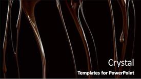  Presentation with splashing - Amazing slide deck having splashing-melted-chocolate-isolated backdrop and a black colored foreground