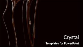  Presentation with splashing - Slide deck with splashing-melted-chocolate-isolated background and a black colored foreground