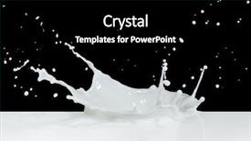  Presentation with milk splashing - Colorful presentation enhanced with splashing milk isolated on black backdrop and a black colored foreground
