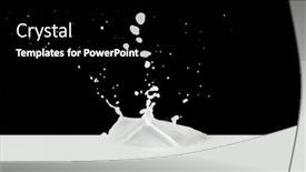  Presentation with milk splashing - Theme having splashing-milk-isolated-on-black background and a black colored foreground