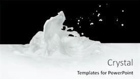  Presentation with milk splashing - Presentation theme consisting of splashing-milk-isolated-on-black background and a white colored foreground