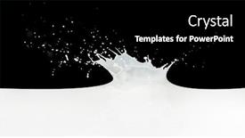  Presentation with milk splashing - Slide deck enhanced with splashing-milk-isolated-on-black background and a black colored foreground