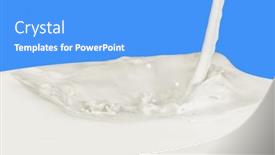  Presentation with milk splashing - PPT layouts enhanced with splashing-milk-isolated-on-blue background and a light blue colored foreground