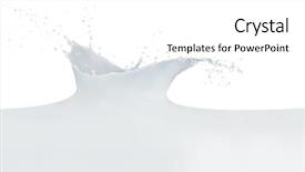  Presentation with milk splashing - Beautiful slide set featuring splashing milk isolated on white backdrop and a white colored foreground