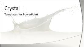  Presentation with milk splashing - Colorful slide deck enhanced with splashing milk isolated on white backdrop and a white colored foreground