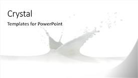  Presentation with milk splashing - Theme featuring splashing milk isolated on white background and a white colored foreground