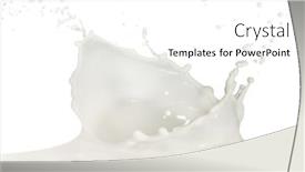  Presentation with milk - Presentation with splashing-milk-isolated-on-white background and a white colored foreground
