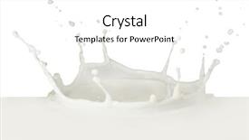  Presentation with milk splashing - Presentation design consisting of splashing milk isolated on white background and a white colored foreground
