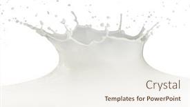  Presentation with milk splashing - Slide deck enhanced with splashing-milk-isolated-on-white background and a sky blue colored foreground