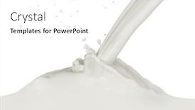  Presentation with milk splashing - PPT layouts enhanced with splashing-milk-isolated-on-white background and a white colored foreground