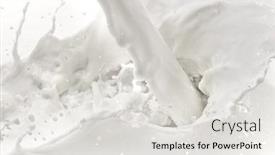  Presentation with milk splashing - PPT layouts with ferris wheel on the background of blue sky background and a gray colored foreground