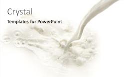  Presentation with milk splashing - Slide deck enhanced with splashing-milk-on-white-background background and a  colored foreground