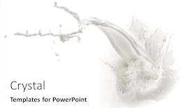  Presentation with milk splashing - Audience pleasing slide deck consisting of splashing milk on white background backdrop and a white colored foreground