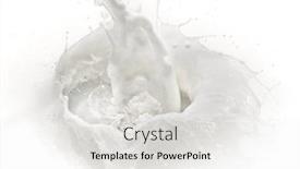  Presentation with milk splashing - Slides enhanced with splashing-milk-on-white-background background and a white colored foreground