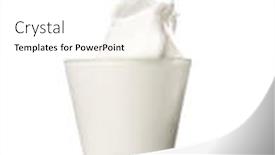  Presentation with milk splashing - Beautiful presentation theme featuring splashing milk backdrop and a white colored foreground