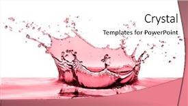  Presentation with splashing - Slides enhanced with splashing red wine on white background and a white colored foreground