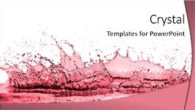  Presentation with splashing - Slide deck having splashing red wine on white background and a white colored foreground