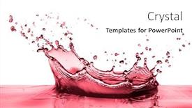  Presentation with white wine and red - Amazing presentation theme having splashing-red-wine-on-white and a white colored foreground