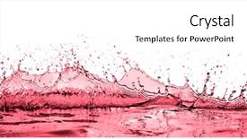  Presentation with splashing - Presentation theme having business man taking a decision while standing in front of two grungy arrows on wall concept background and a gray colored foreground.