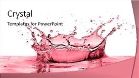  Presentation with white wine and red - PPT theme with splashing red wine on white background and a  colored foreground
