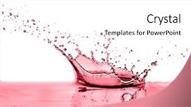  Presentation with white wine and red - Slide deck having splashing red wine on white background and a  colored foreground