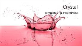  Presentation with splashing - Cool new presentation theme with splashing red wine on white backdrop and a white colored foreground